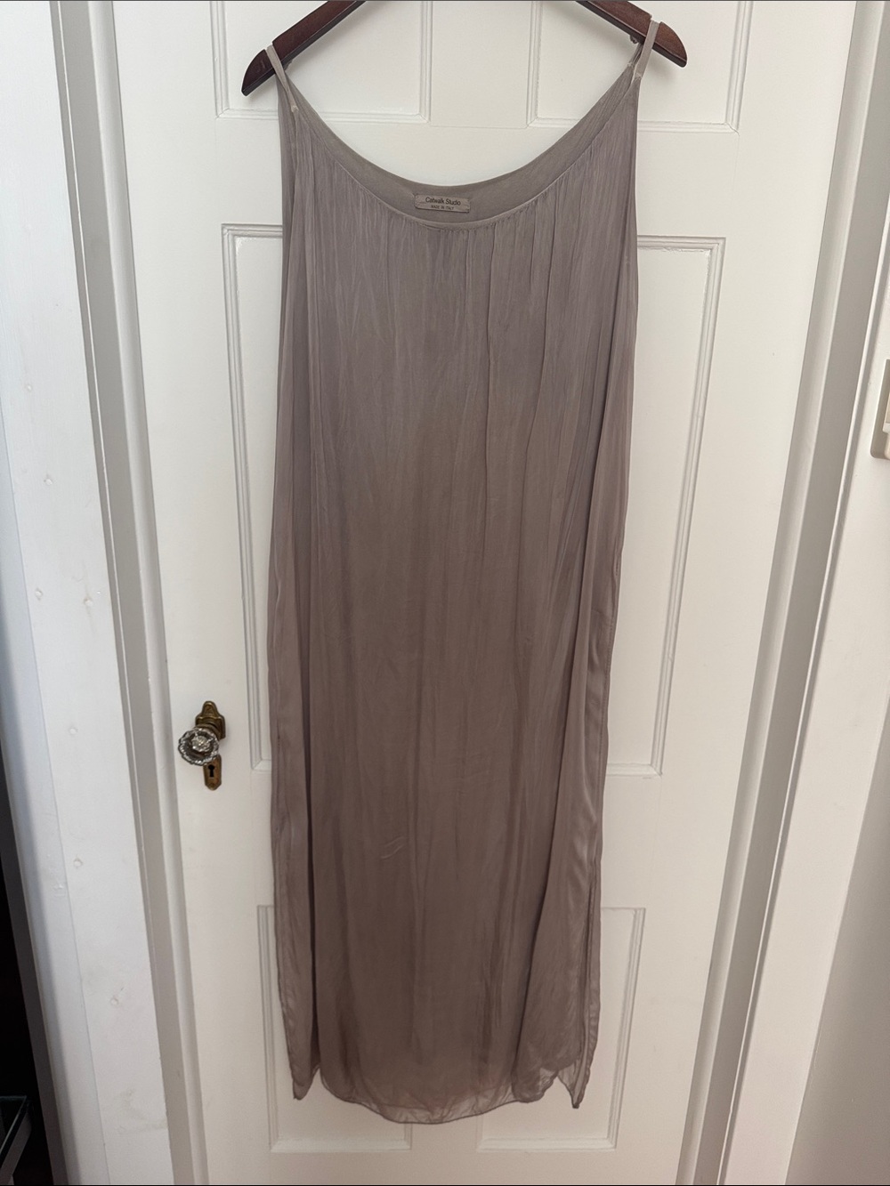 Catwalk Studios (Made in Italy) Taupe Maxi Dress (OS)